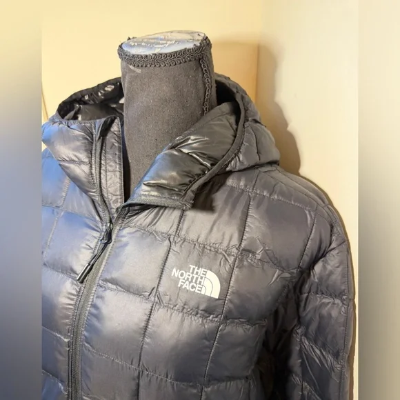 New Mens The North Face Black Eco Thermoball Full Zip Jacket Coat Puffer Matte - Picture 3 of 12